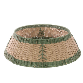 Rope Tree Skirt With Green Tree Design