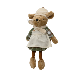 Mrs Mouse in Pinny Sitting Ornament