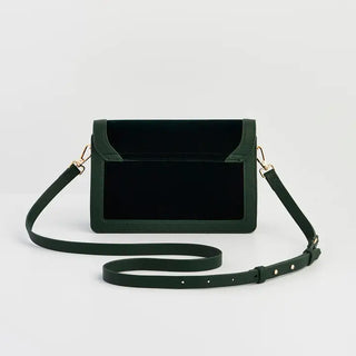 Fawn Embroidered Green Crossbody Bag