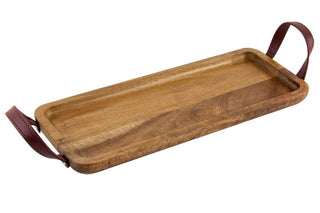 Acacia Rectangular Tray with Handles