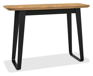 Emerson Rustic Oak & Peppercorn Console Table