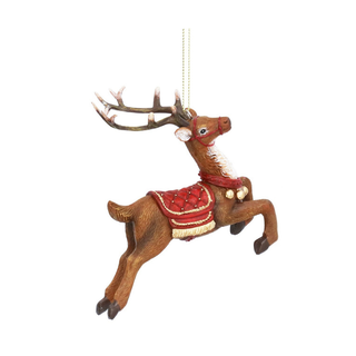 Prancing Reindeer Head Up Tree Decoration