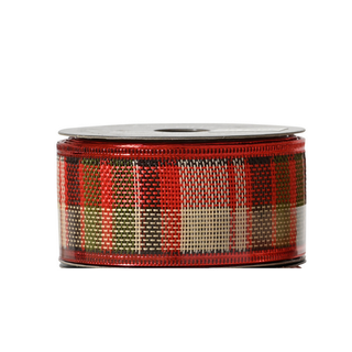 Slim Tartan Christmas Ribbon