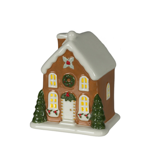 LED Brown Gingerbread House Light