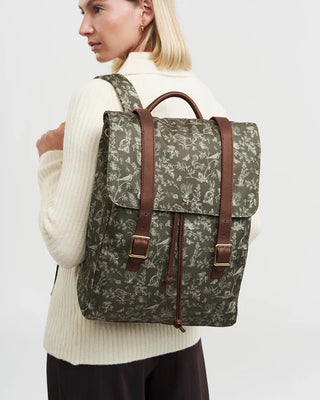 Flora Orla Scene Print Backpack in Khaki