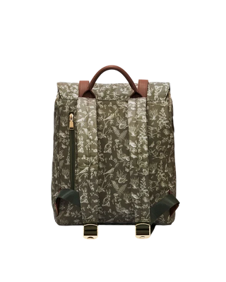 Flora Orla Scene Print Backpack in Khaki