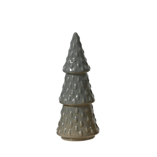 Brown Three Teir Embossed Christmas Tree 20cm