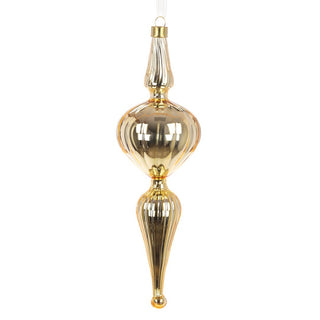 Glass Gold Finial Tree Decoration 23cm