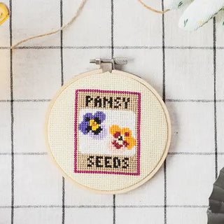 Beginner Pansy Seeds Cross Stitch Kit