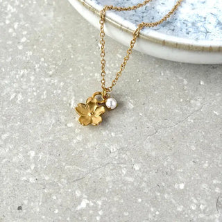 Tarnish Resistant Blossom Flower Necklace