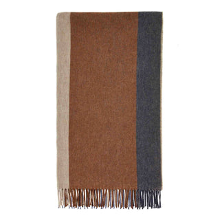 Block Stripe Blue & Rust Throw