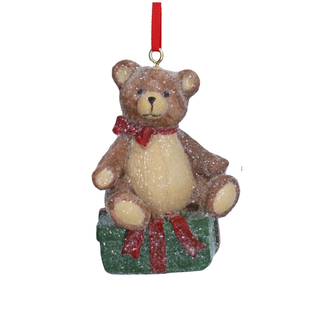 Teddy On Gift Tree Decoration