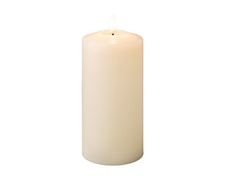 Cream LED Wick Warm White Church Candle 17.5cm