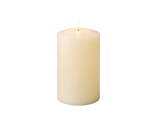 Cream LED Wick Warm White Church Candle 19cm
