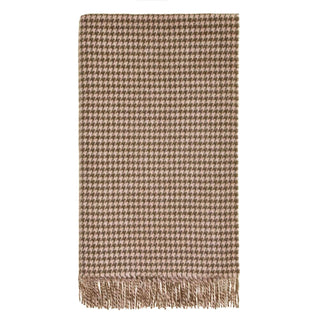 Houndstooth Khaki & Blush Throw