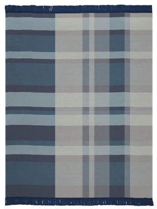 Oversized Check Blue/Grey Throw