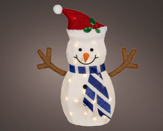 LED Snowman Blue Scarf Outdoor Decoration Light