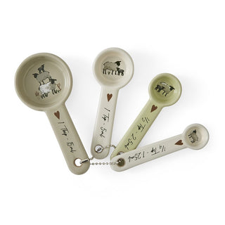 Highland Sheep Ceramic Measuring Spoons Set of 4