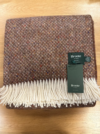 Chocolate Multi Fleck Donegal Throw