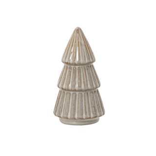 White Ribbed Christmas Tree 10cm