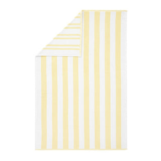 Yellow Reversible Stripe Jacquard Bath Towel