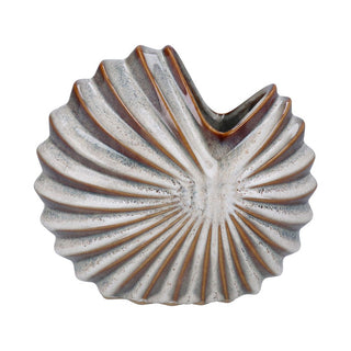 Natural Spiral Shell Stoneware Vase 16cm