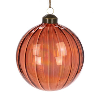 Glass Brown Amora Bauble 10cm