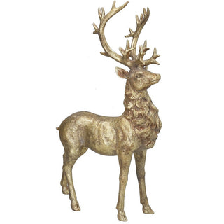 Large Resin Stag Ornament Gold 52cm