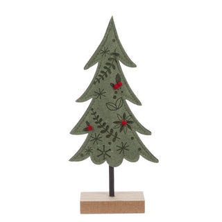 Felt Tree On Wooden Base 29cm