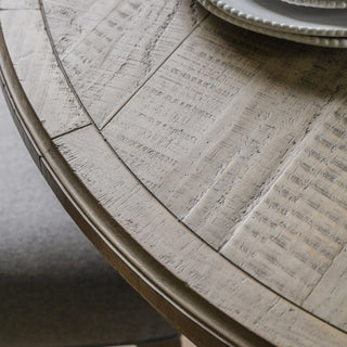 Vancouver 1.2-1.6m Round Extending Dining Table Set