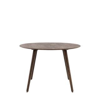 Hatfield 1.1m Round Dining Table Smoked