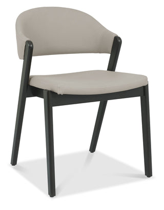 Camden Peppercorn Upholstered Chair - Grey Bonded Leather