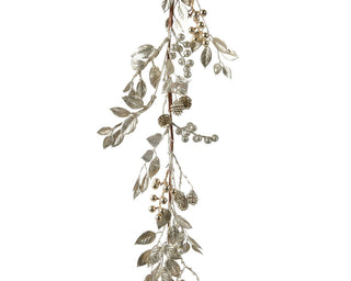 Shimmer Champagne Pinecone Berry Garland 1.3m 
