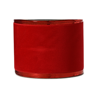 Wide Red Velvet Christmas Ribbon