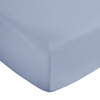 400tc Cotton Sateen Blue Super King Fitted Sheet