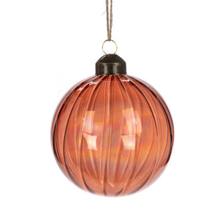 Glass Brown Amora Bauble 8cm