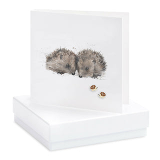 Boxed Hedgehogs Earring Card
