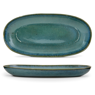 Green Amazonia Oval Serving Platter Large