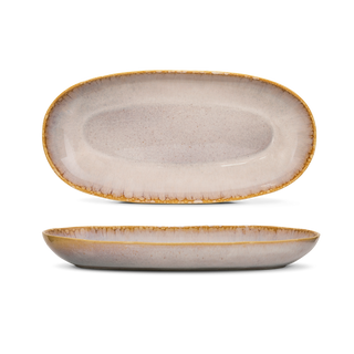 Cream Amazonia Oval Serving Platter Medium