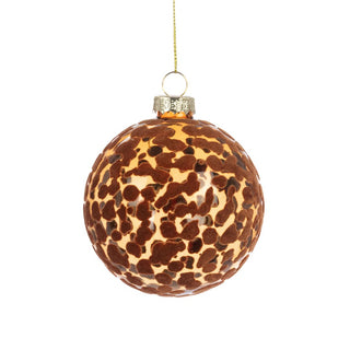 Glass Copper Aiyana Bauble 8cm