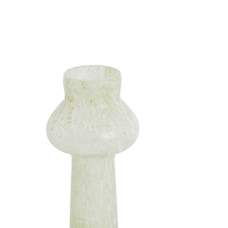 Parita Glass Stone Vase Green/Cream 20cm