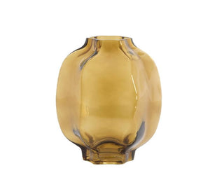 Falzes Amber Clear Glass Vase 23.5cm
