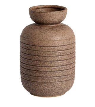 Arpino Matt Dark Brown Ceramic Deco Vase