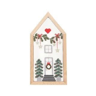 Small Festive House Embroidery Pack