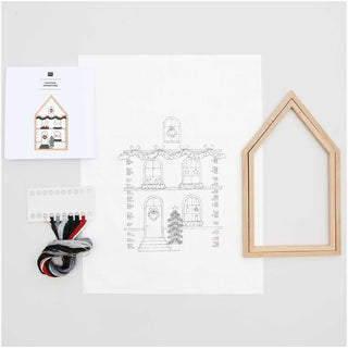 Large Festive House Embroidery Kit