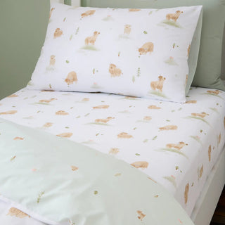 Mini Moo Double Fitted Sheet