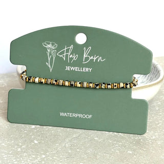 Elasticated Dalmatian Jasper Gemstone Bracelet