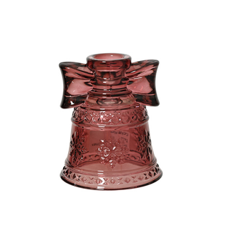 Oxblood Bell with Bow Candle Holder