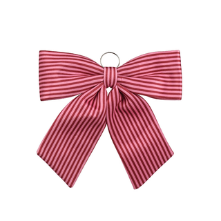 Pink Stripe Bow  Decoration
