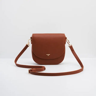Beth Saddle Crossbody in Tan